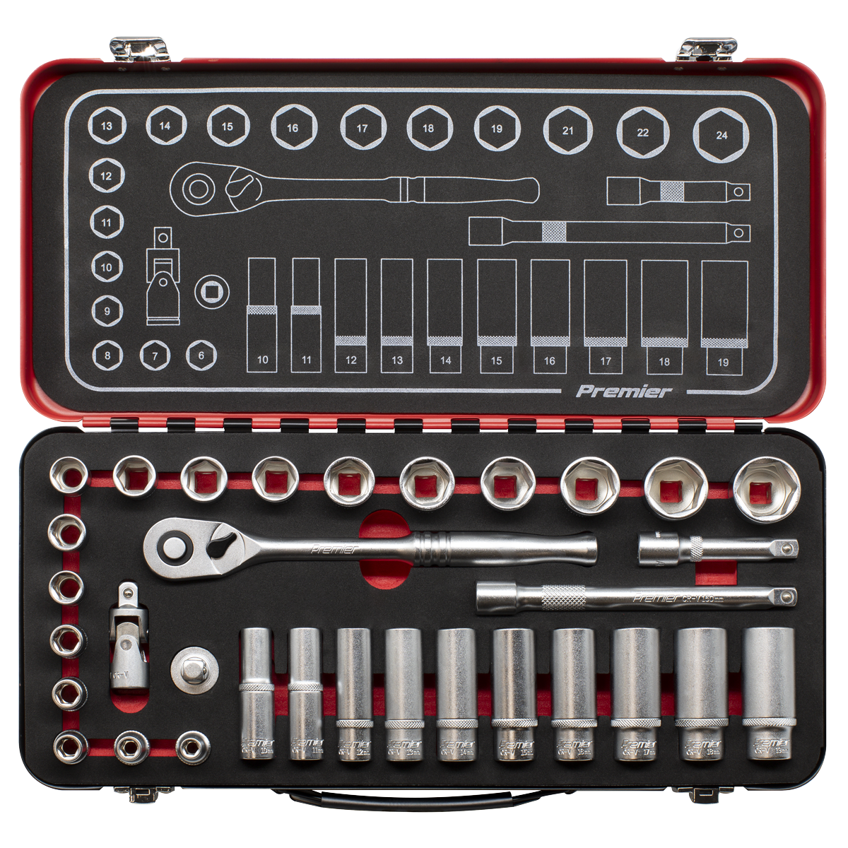 Socket Set 3/8"Sq Drive 32pc AK7922