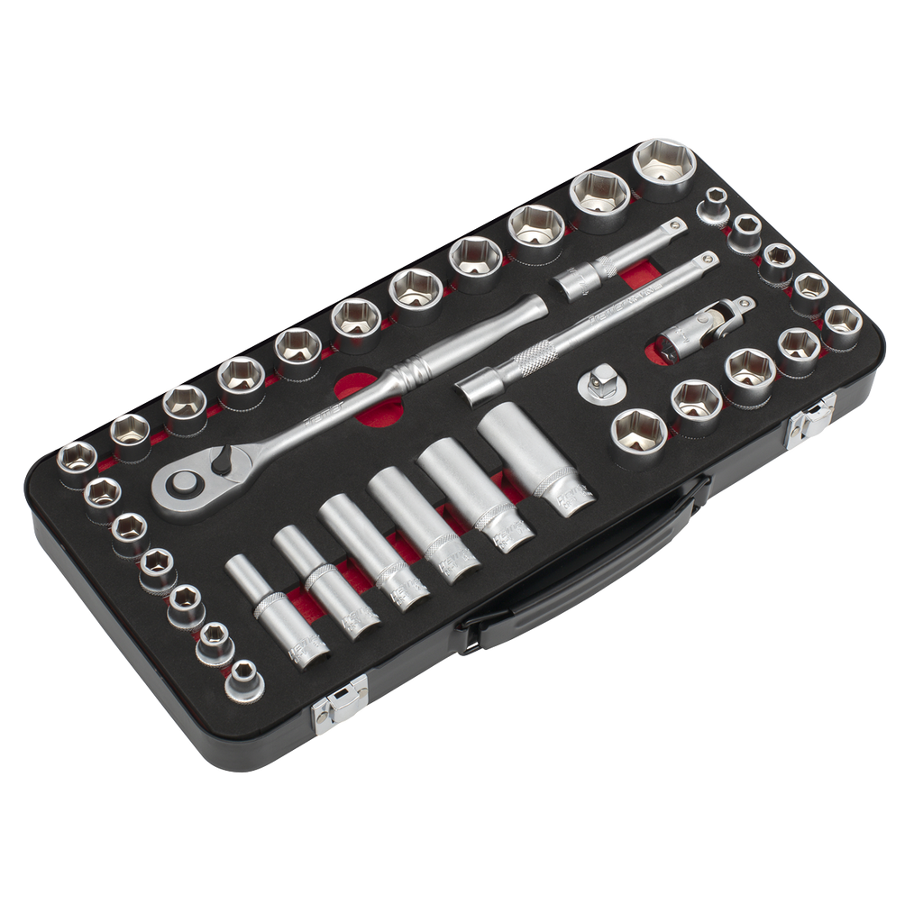 Metric/Imperial Socket Set 3/8"Sq Drive 37pc AK7923