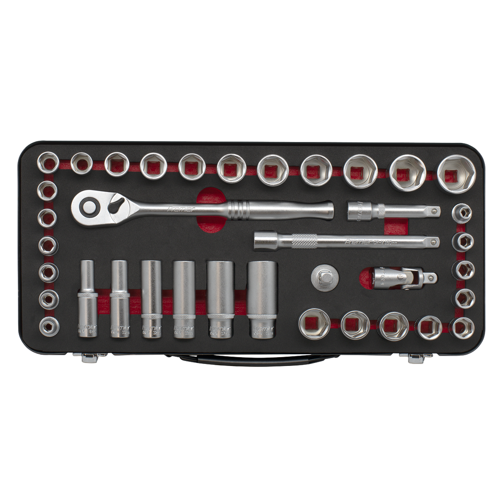 Metric/Imperial Socket Set 3/8"Sq Drive 37pc AK7923