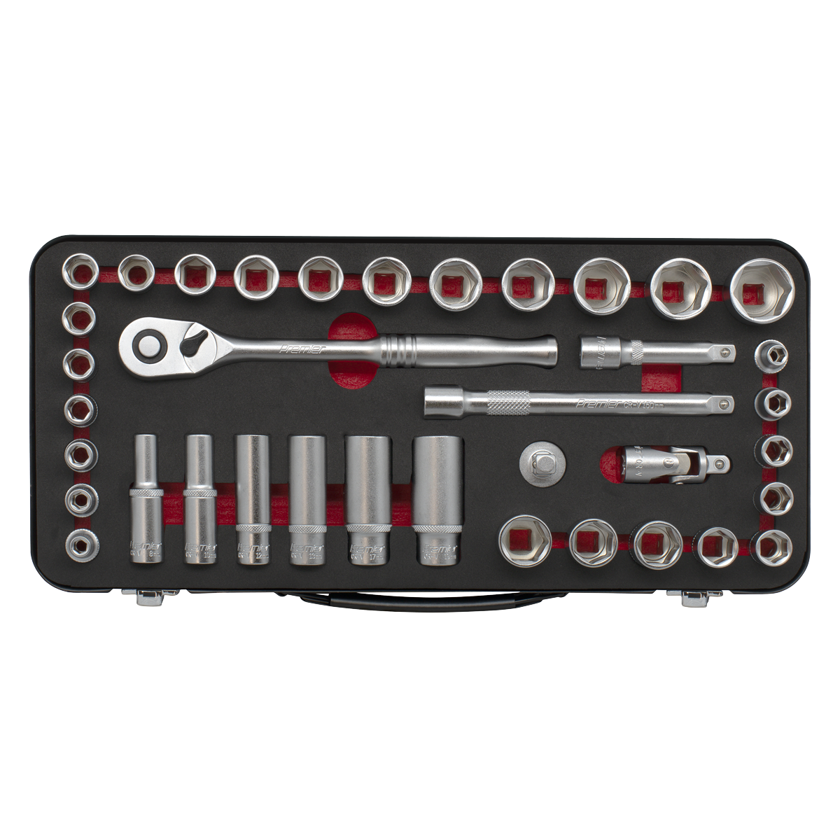 Metric/Imperial Socket Set 3/8"Sq Drive 37pc AK7923