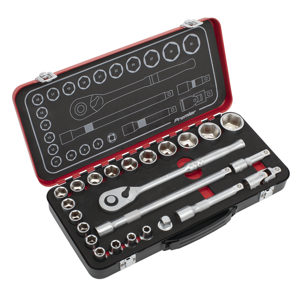 Socket Set 1/2"Sq Drive 24pc AK7924