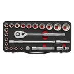 Socket Set 1/2"Sq Drive 24pc AK7924