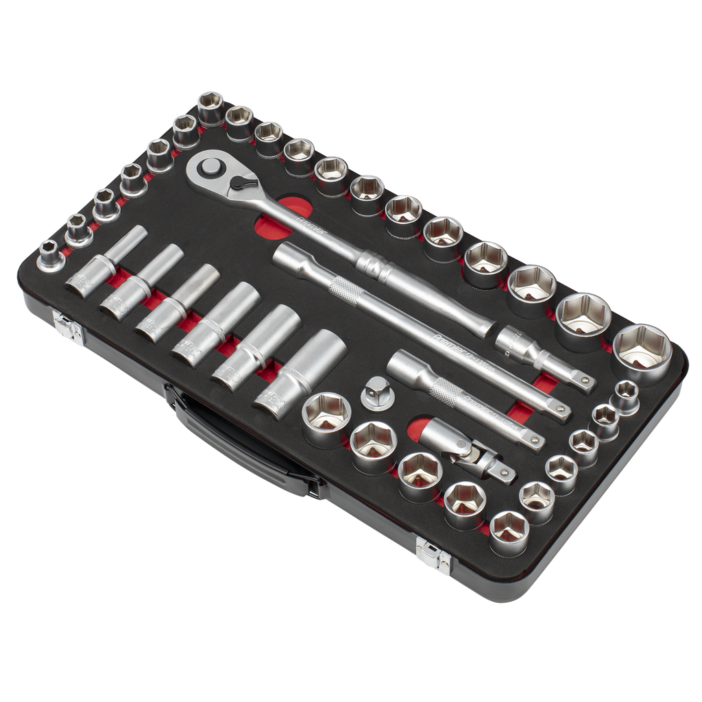 Metric/Imperial Socket Set 1/2"Sq Drive 40pc AK7925