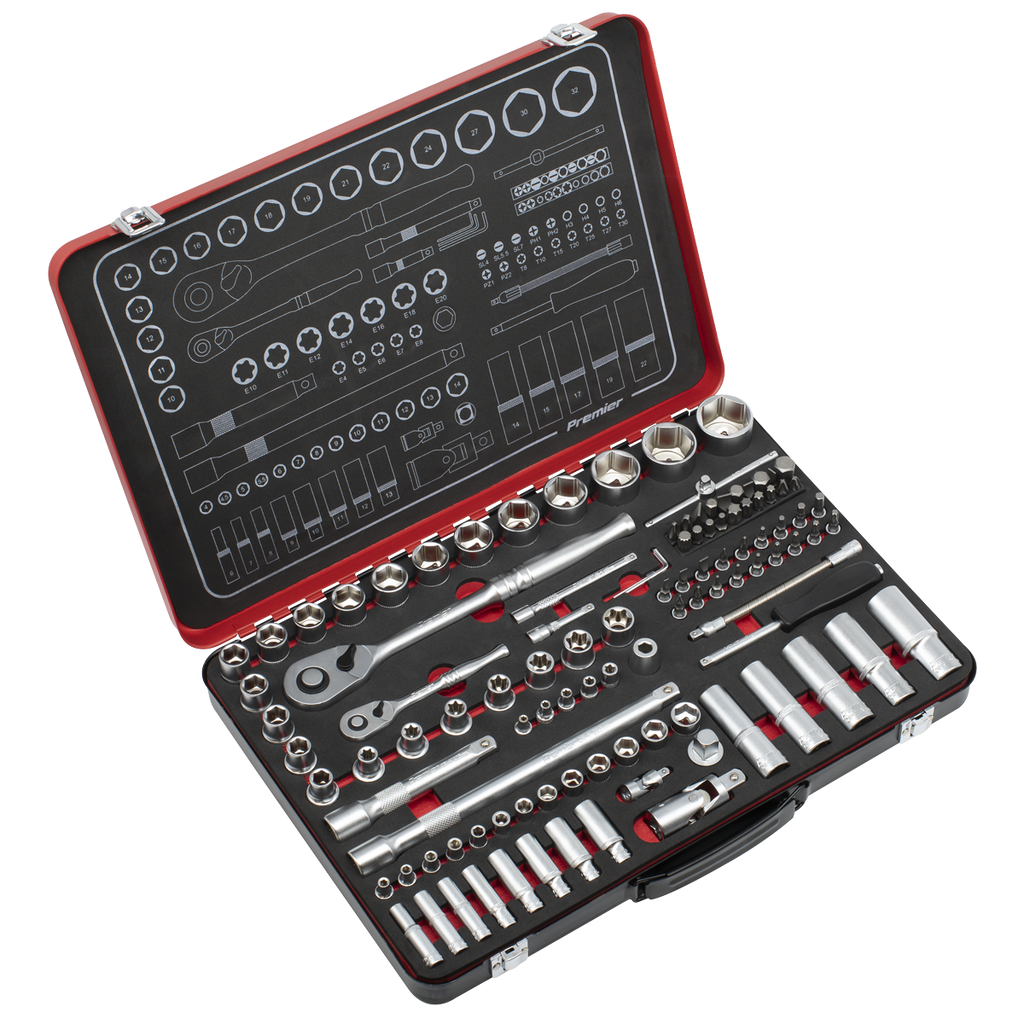 Socket Set 1/4" & 1/2"Sq Drive 108pc AK7926