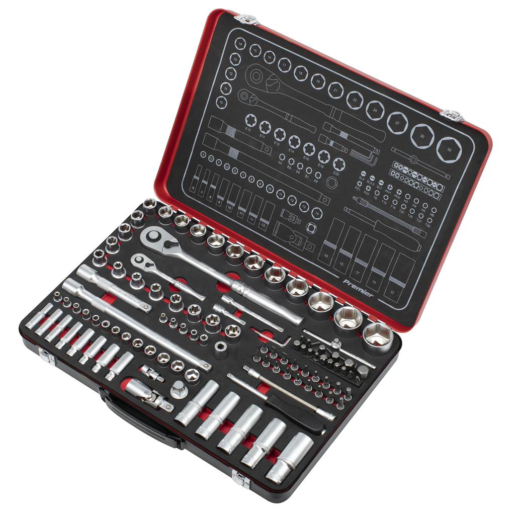 Socket Set 1/4" & 1/2"Sq Drive 108pc AK7926