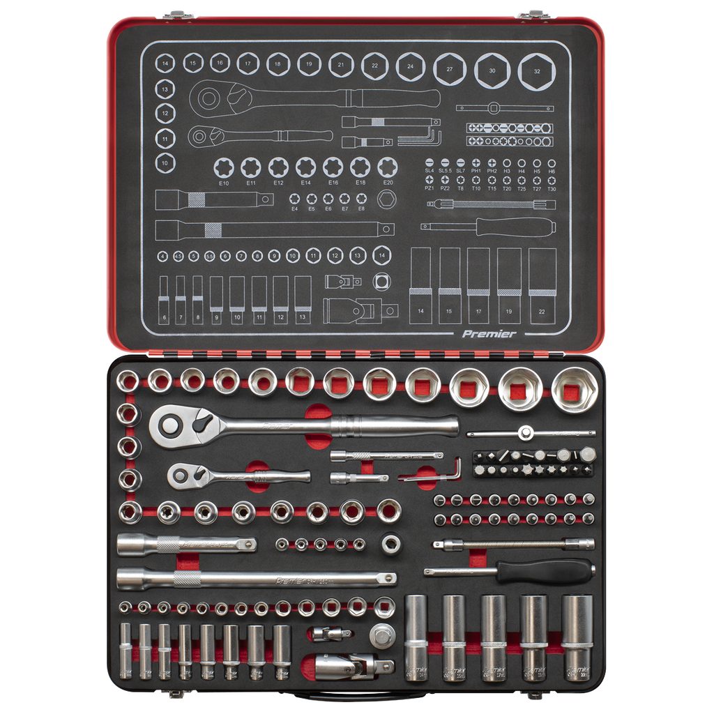 Socket Set 1/4" & 1/2"Sq Drive 108pc AK7926