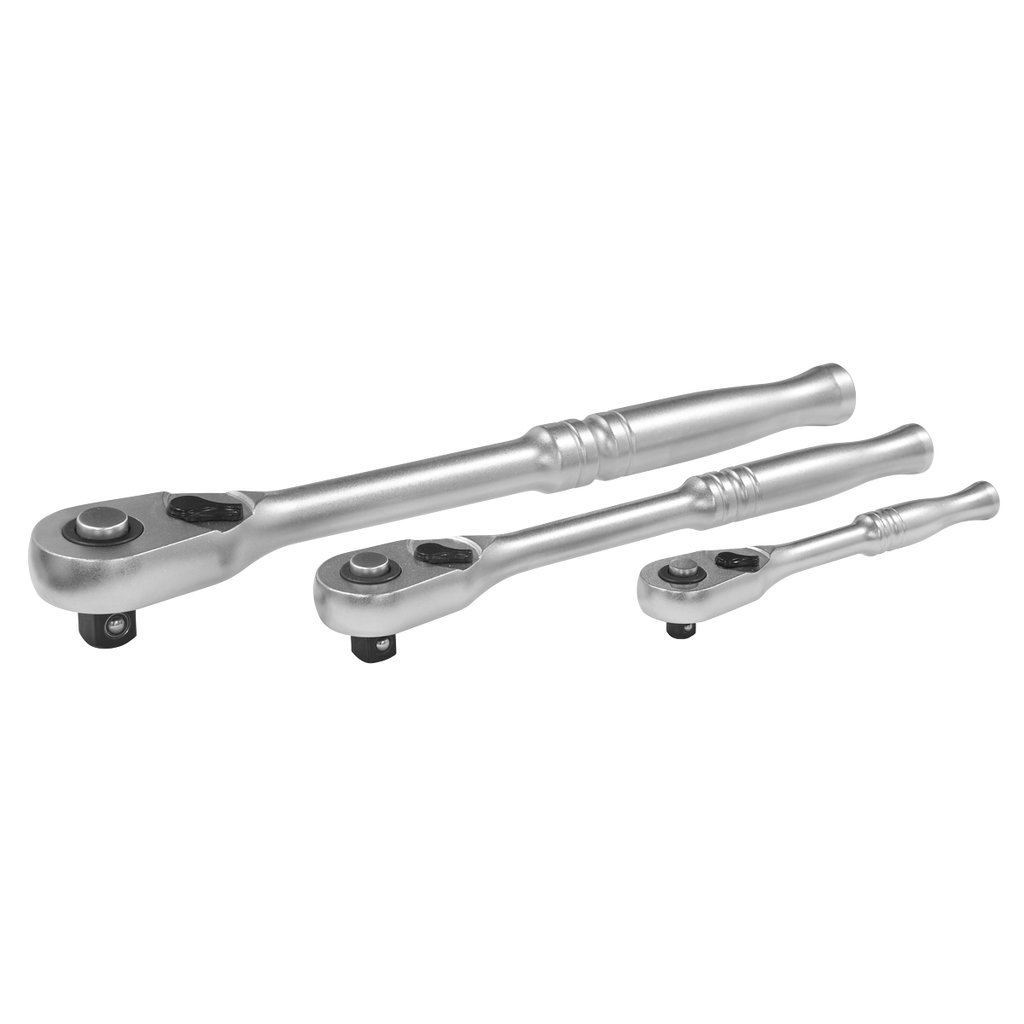 Pear-Head Ratchet Wrench Set with Flip Reverse 3pc AK7933