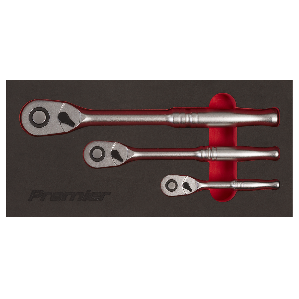 Pear-Head Ratchet Wrench Set with Flip Reverse 3pc AK7933
