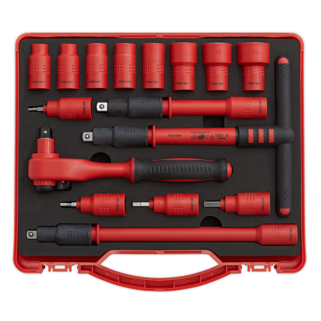 Insulated Socket Set 3/8"Sq Drive 16pc - VDE Approved AK7940