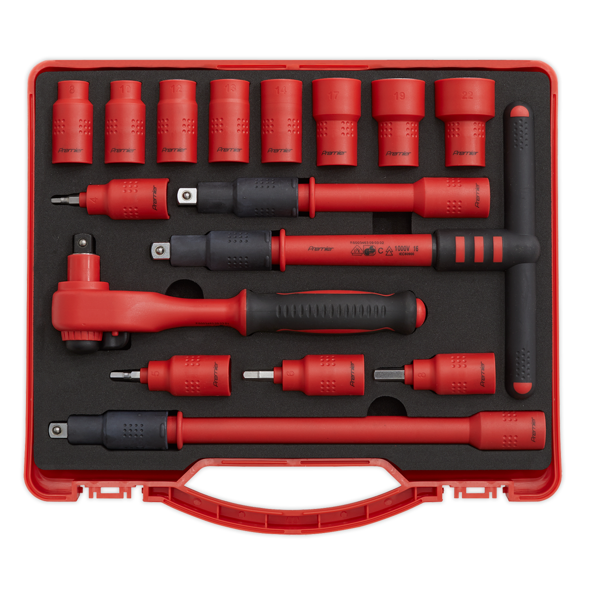 Insulated Socket Set 3/8"Sq Drive 16pc - VDE Approved AK7940