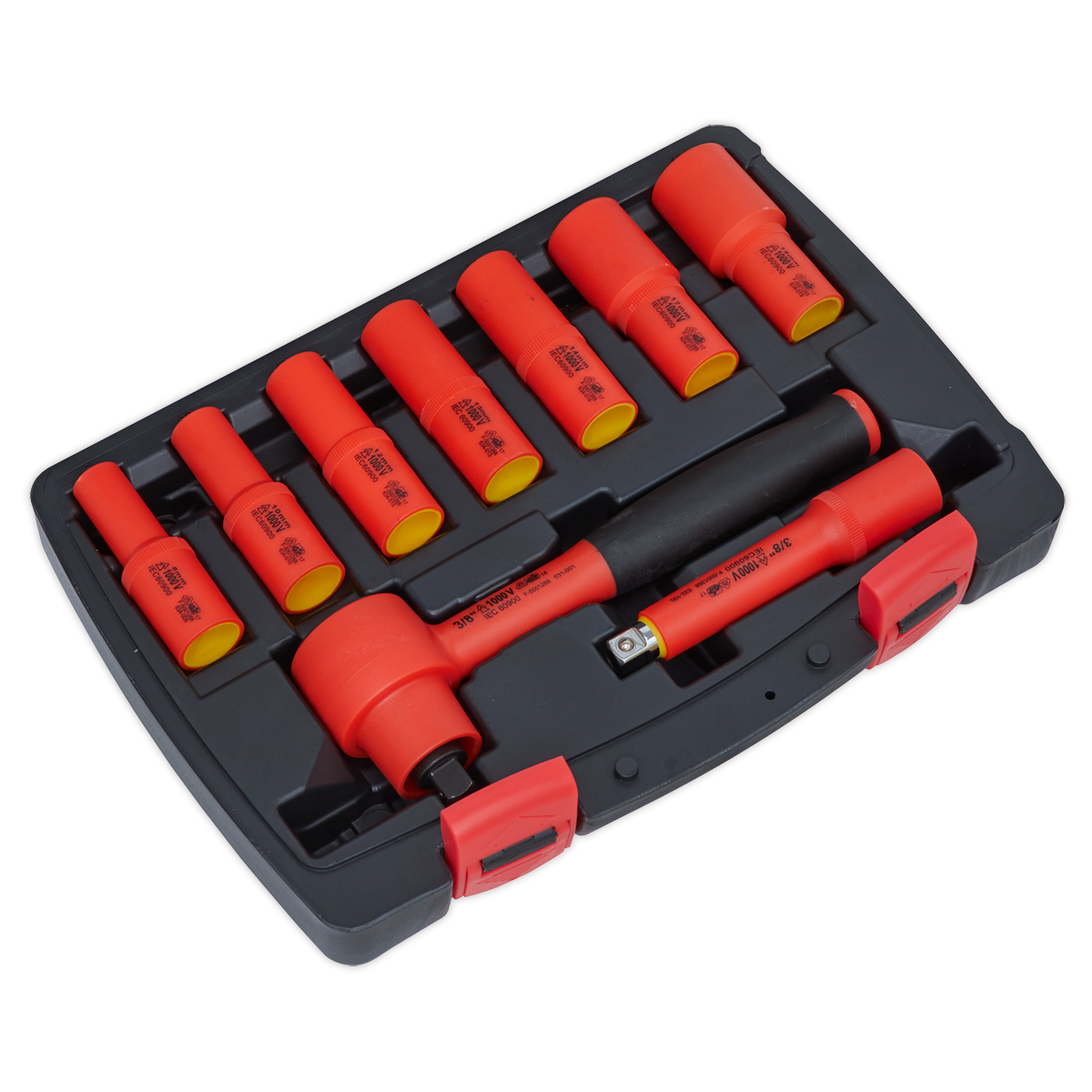 Insulated Socket Set 3/8"Sq Drive 9pc - VDE Approved AK7942