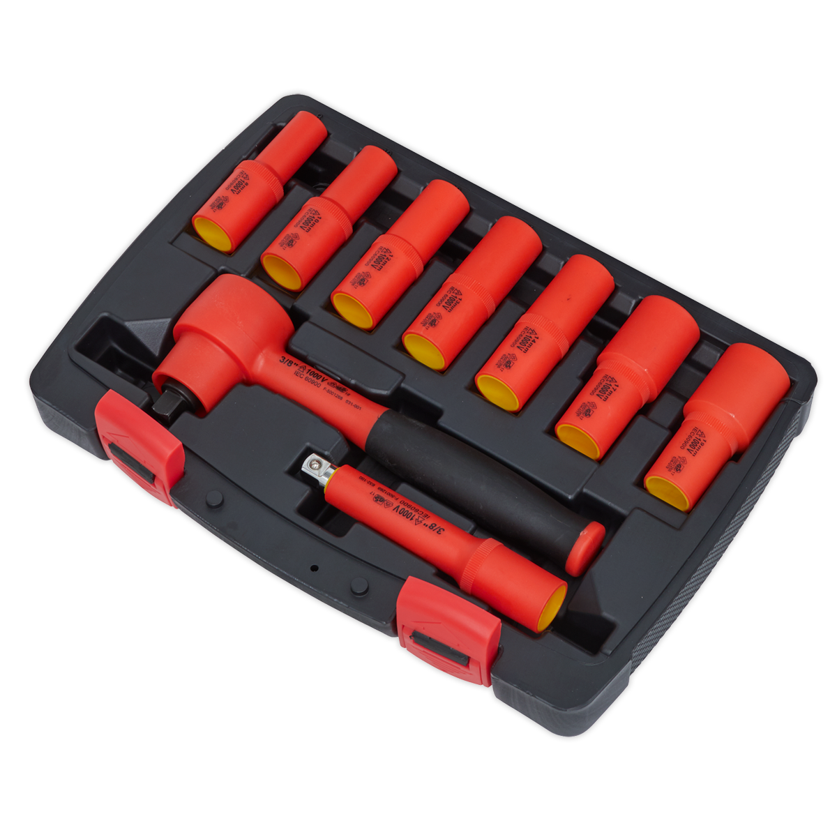 Insulated Socket Set 3/8"Sq Drive 9pc - VDE Approved AK7942