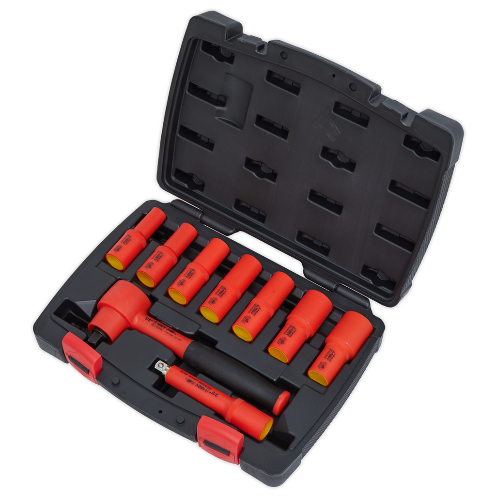 Insulated Socket Set 3/8"Sq Drive 9pc - VDE Approved AK7942