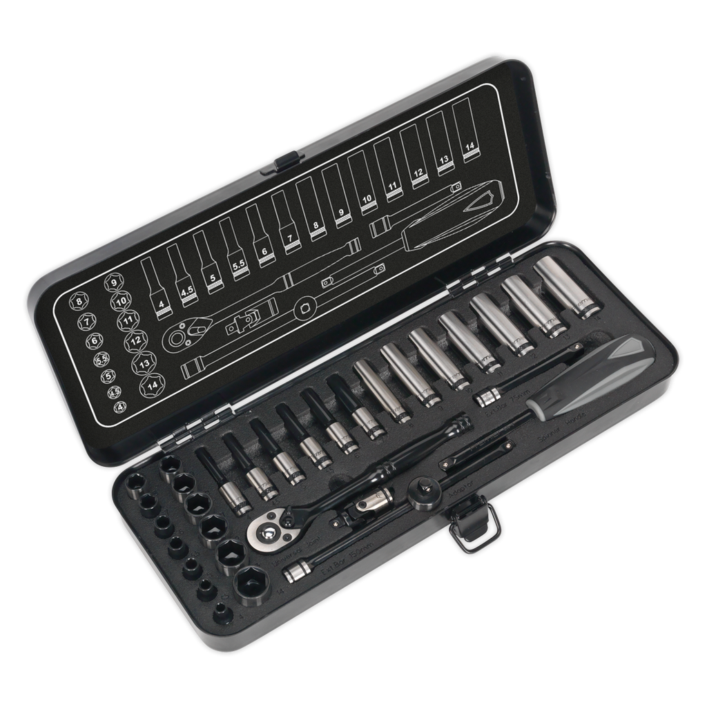 Socket Set 1/4"Sq Drive 32pc AK7970
