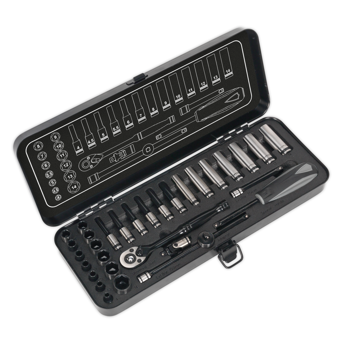Socket Set 1/4"Sq Drive 32pc AK7970