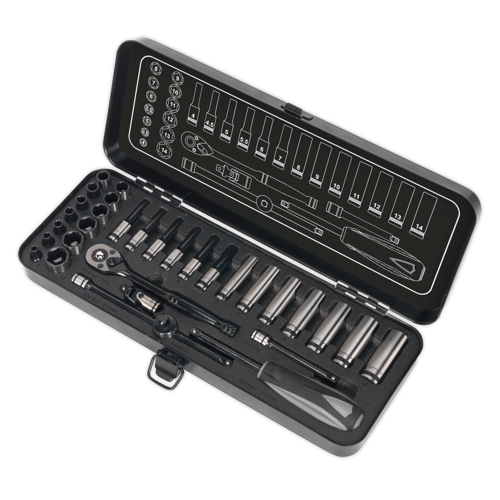 Socket Set 1/4"Sq Drive 32pc AK7970