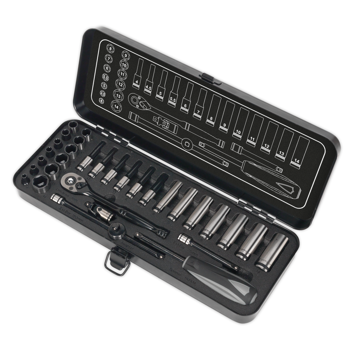 Socket Set 1/4"Sq Drive 32pc AK7970