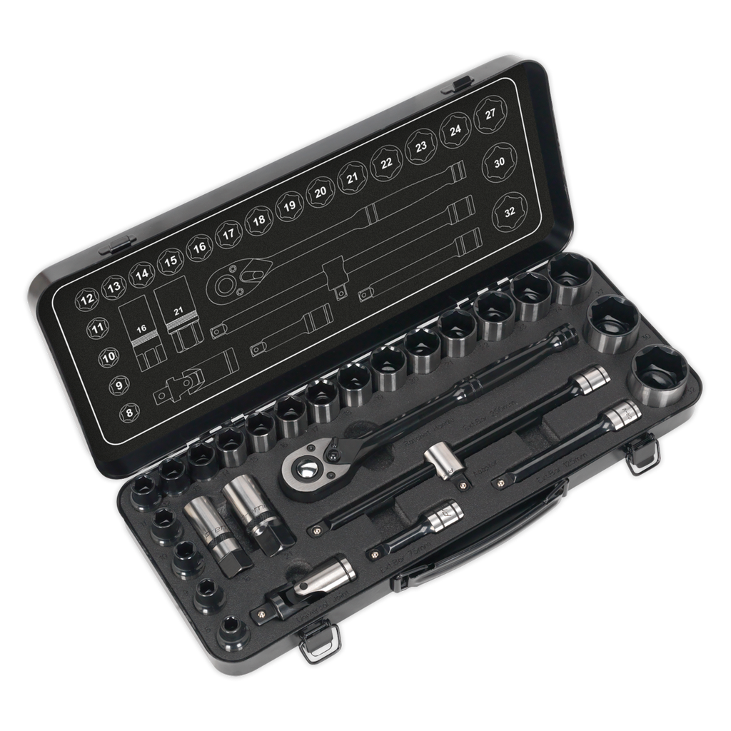 Socket Set 1/2"Sq Drive 28pc AK7972