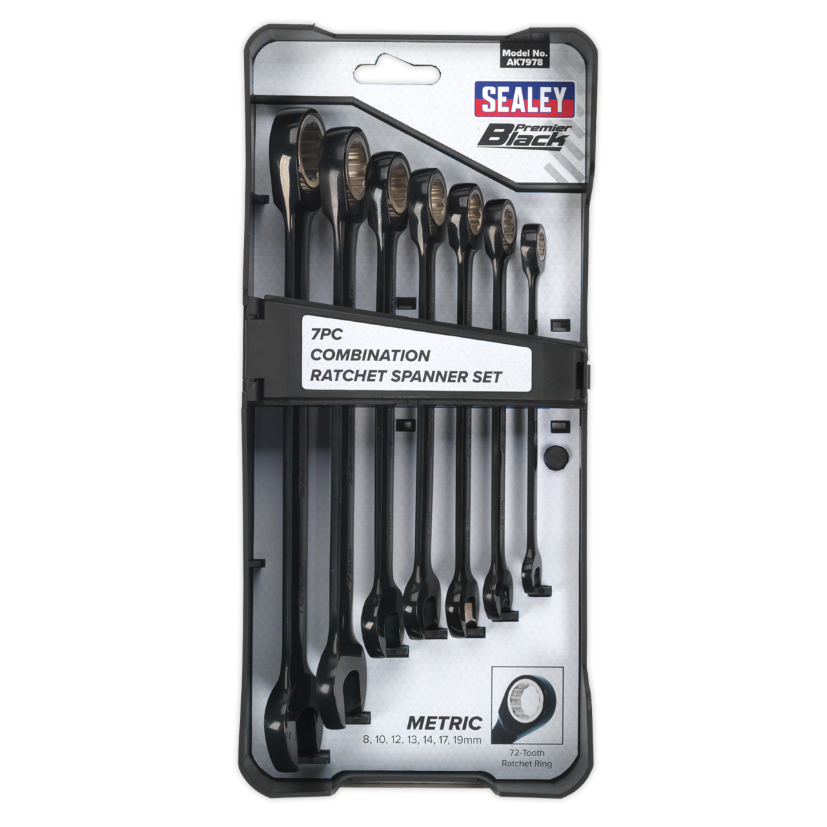 Combination Ratchet Spanner Set 7pc AK7978