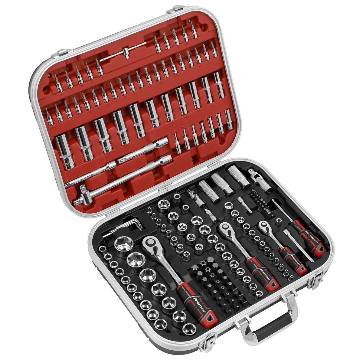 Socket Set 1/4", 3/8" & 1/2"Sq Drive 172pc AK7981