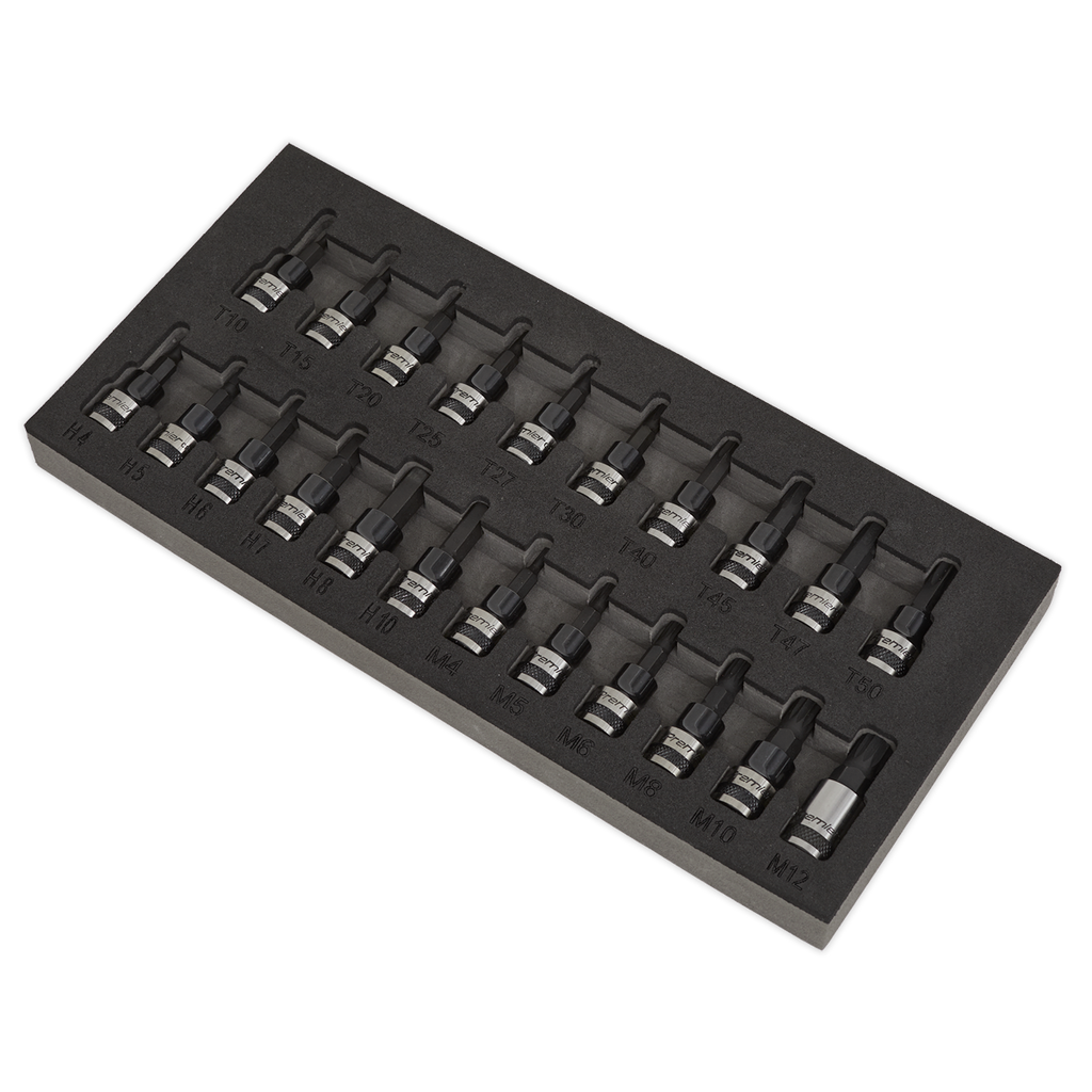 TRX-Star*/Hex/Spline Socket Bit Set 3/8"Sq Drive 22pc AK7985