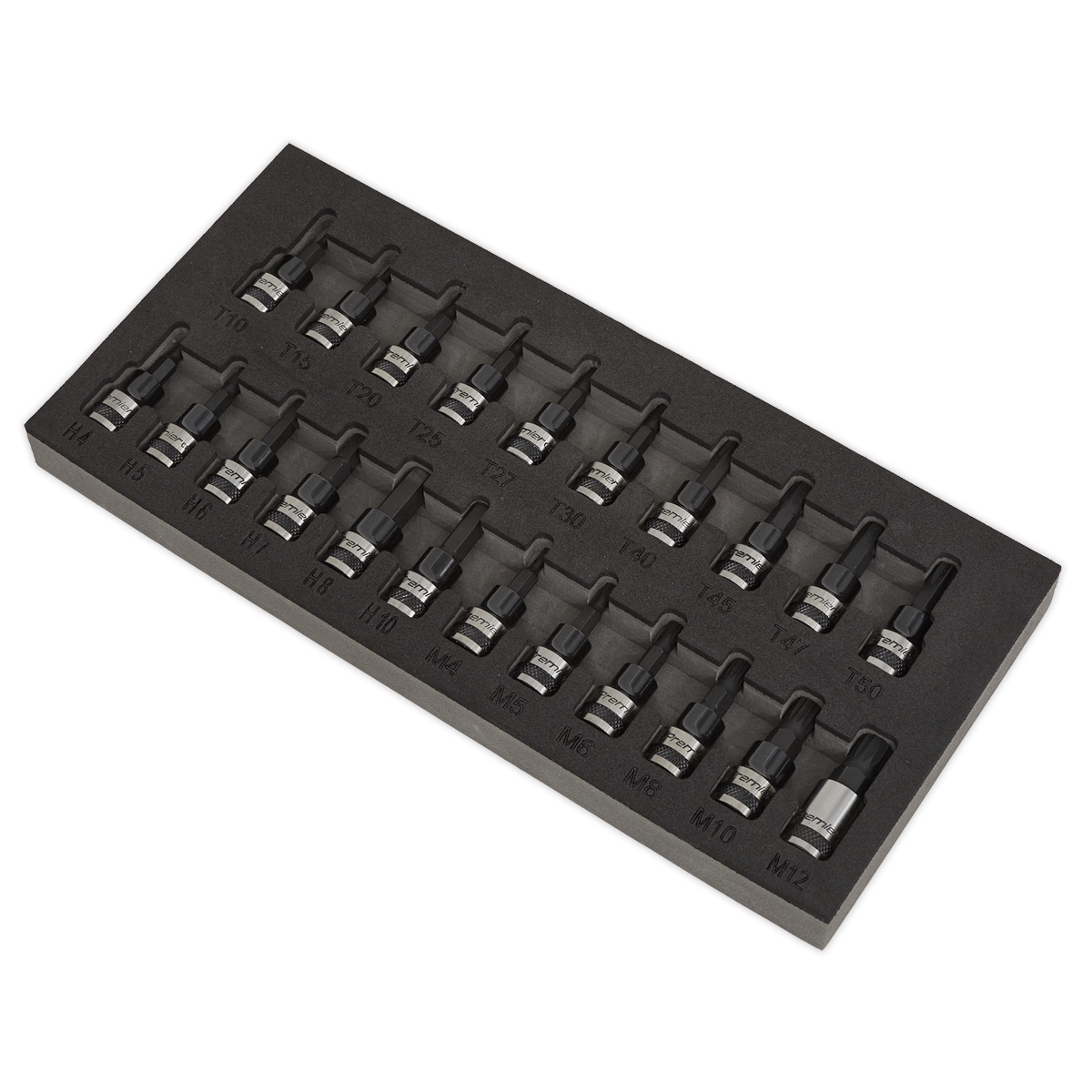 TRX-Star*/Hex/Spline Socket Bit Set 3/8"Sq Drive 22pc AK7985