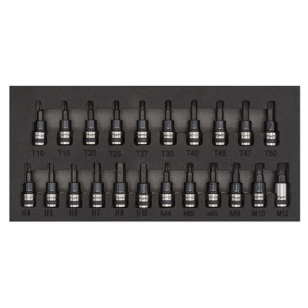 TRX-Star*/Hex/Spline Socket Bit Set 3/8"Sq Drive 22pc AK7985