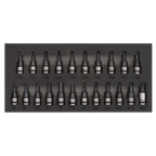 TRX-Star*/Hex/Spline Socket Bit Set 3/8"Sq Drive 22pc AK7985
