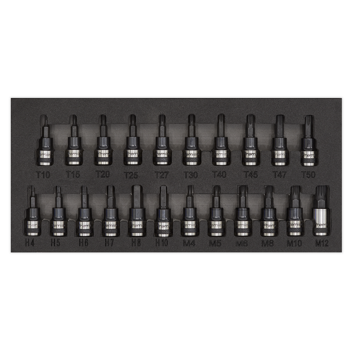 TRX-Star*/Hex/Spline Socket Bit Set 3/8"Sq Drive 22pc AK7985