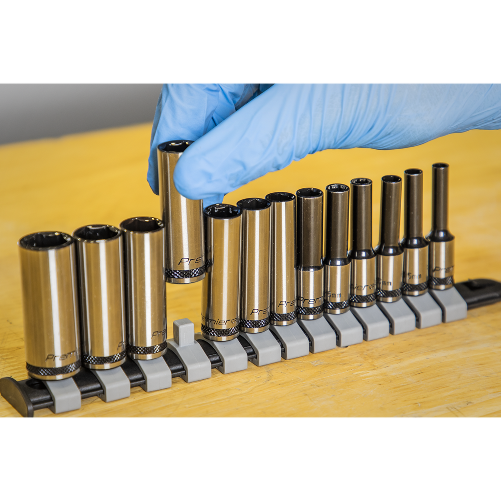 Deep Socket Set 1/4"Sq Drive 13pc AK7991
