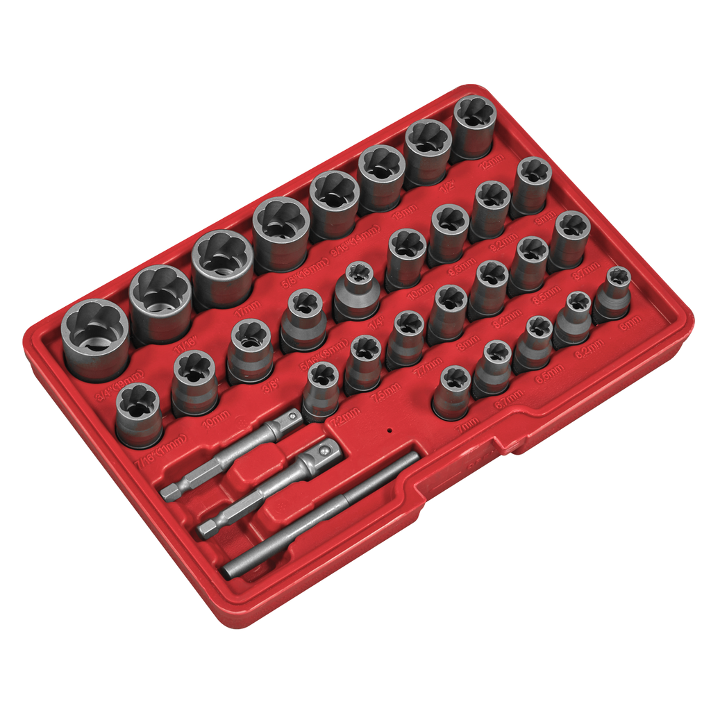 Slim Design Bolt & Nut Extractor Set 32pc AK8132