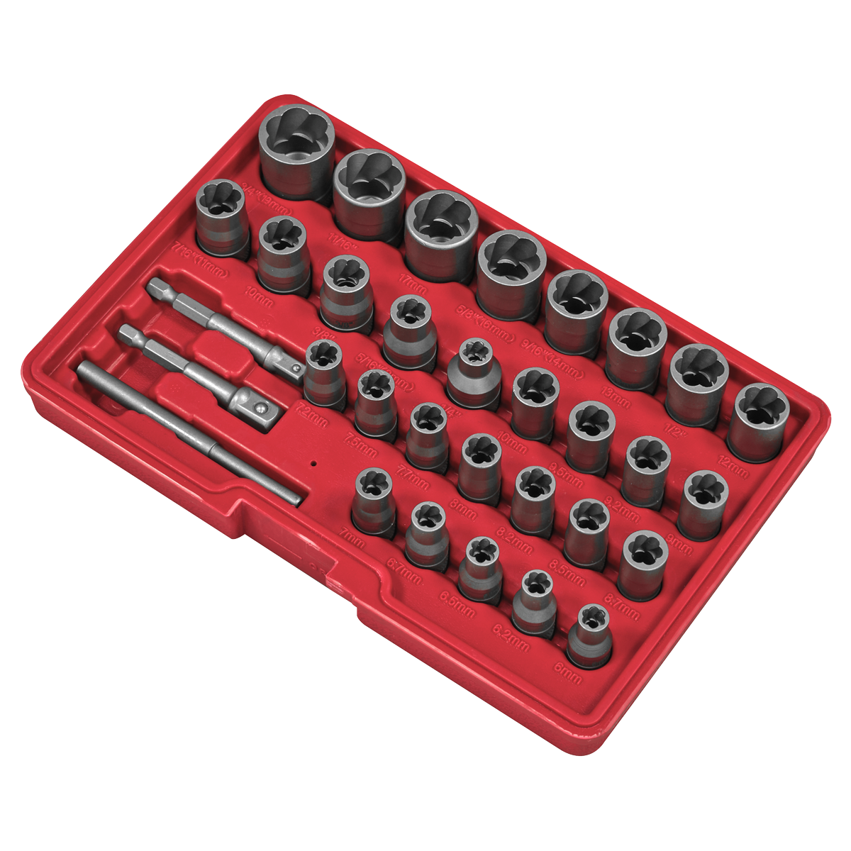 Slim Design Bolt & Nut Extractor Set 32pc AK8132