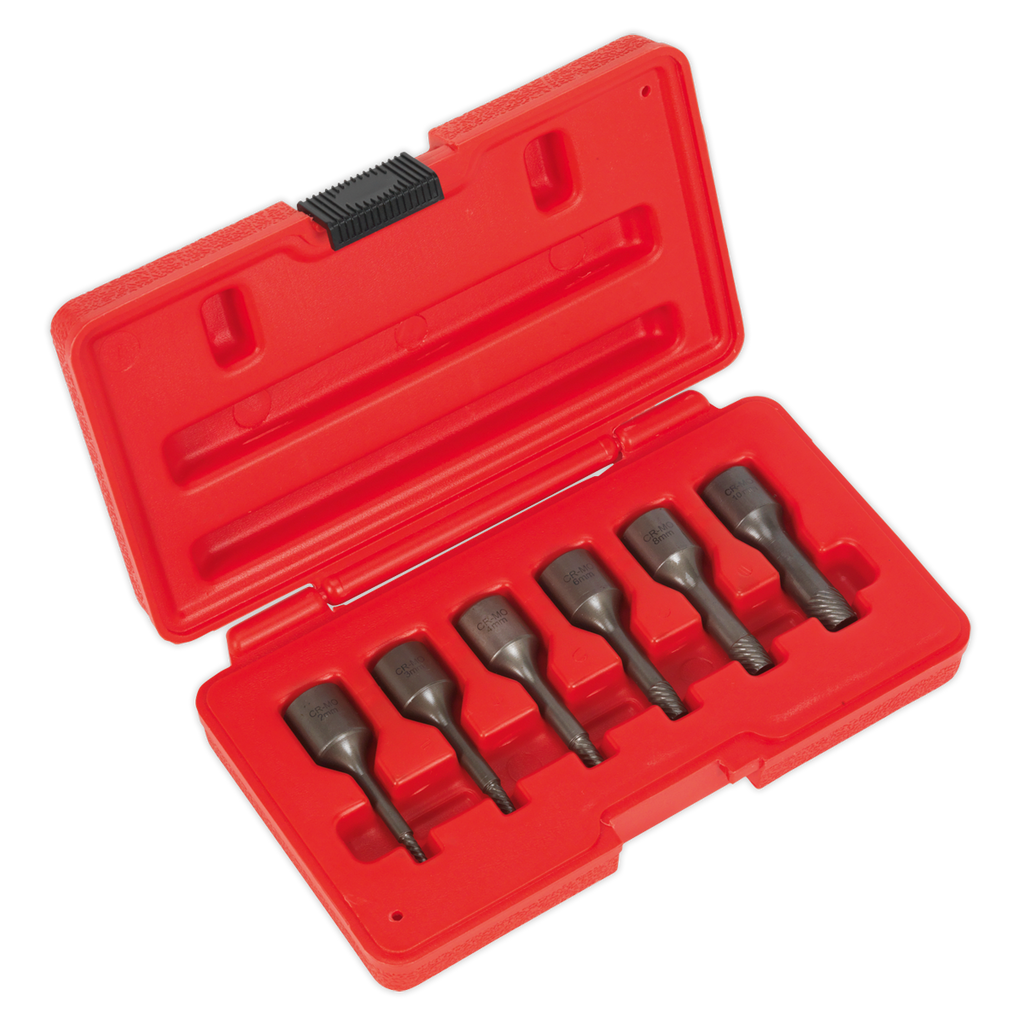 Screw Extractor Set 3/8"Sq Drive 6pc AK8185