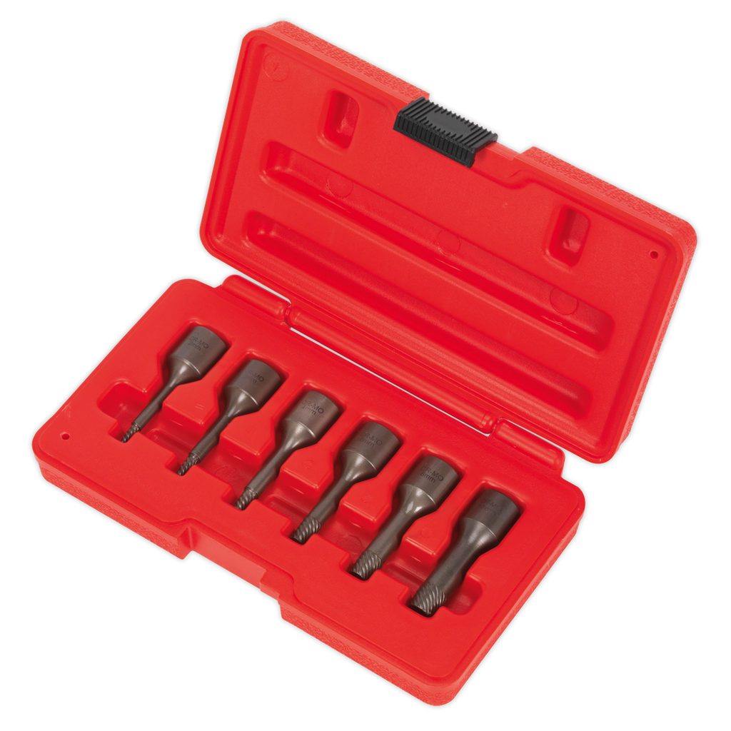Screw Extractor Set 3/8"Sq Drive 6pc AK8185