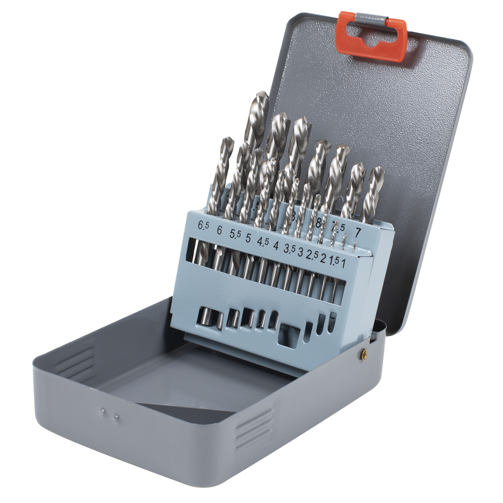 Left-Hand Spiral Drill Bit Set 19pc AK8190