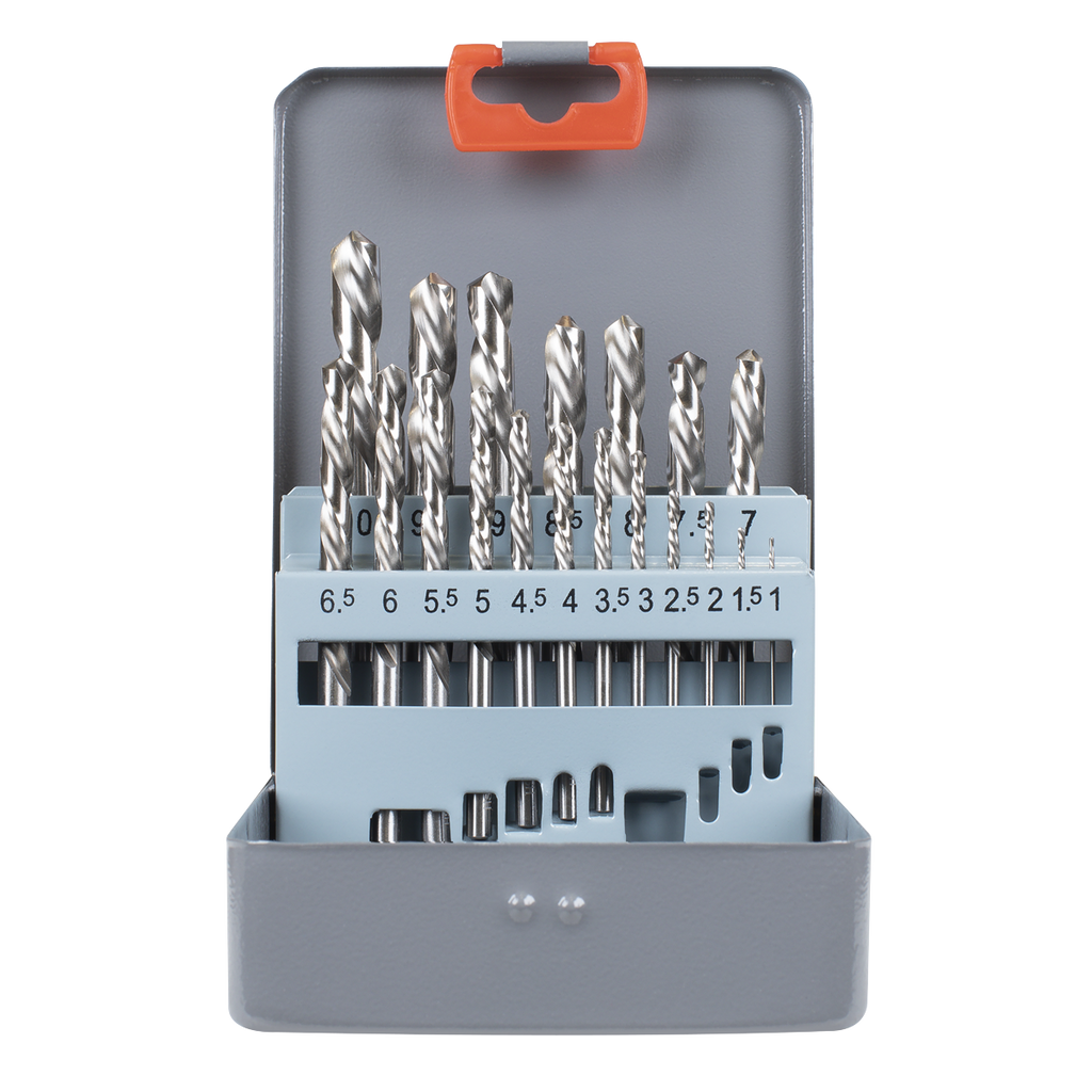 Left-Hand Spiral Drill Bit Set 19pc AK8190