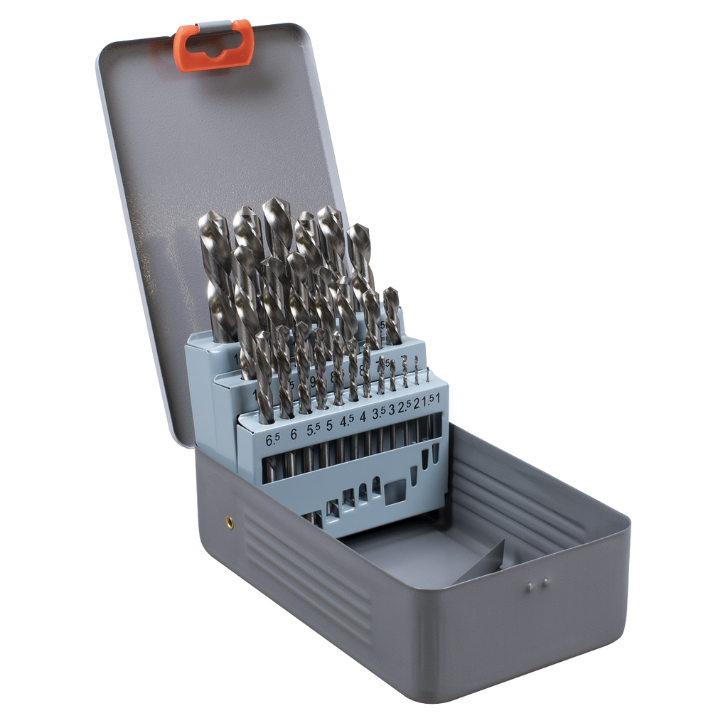 Left-Hand Spiral Drill Bit Set 25pc AK8191