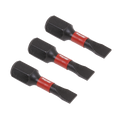 Slotted Impact Power Tool Bits 4.5 x 25mm 3pc AK8201