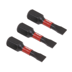 Slotted Impact Power Tool Bits 4.5 x 25mm 3pc AK8201