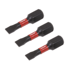 Slotted Impact Power Tool Bits 4.5 x 25mm 3pc AK8201