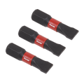 Slotted Impact Power Tool Bits 6.5 x 25mm 3pc AK8203