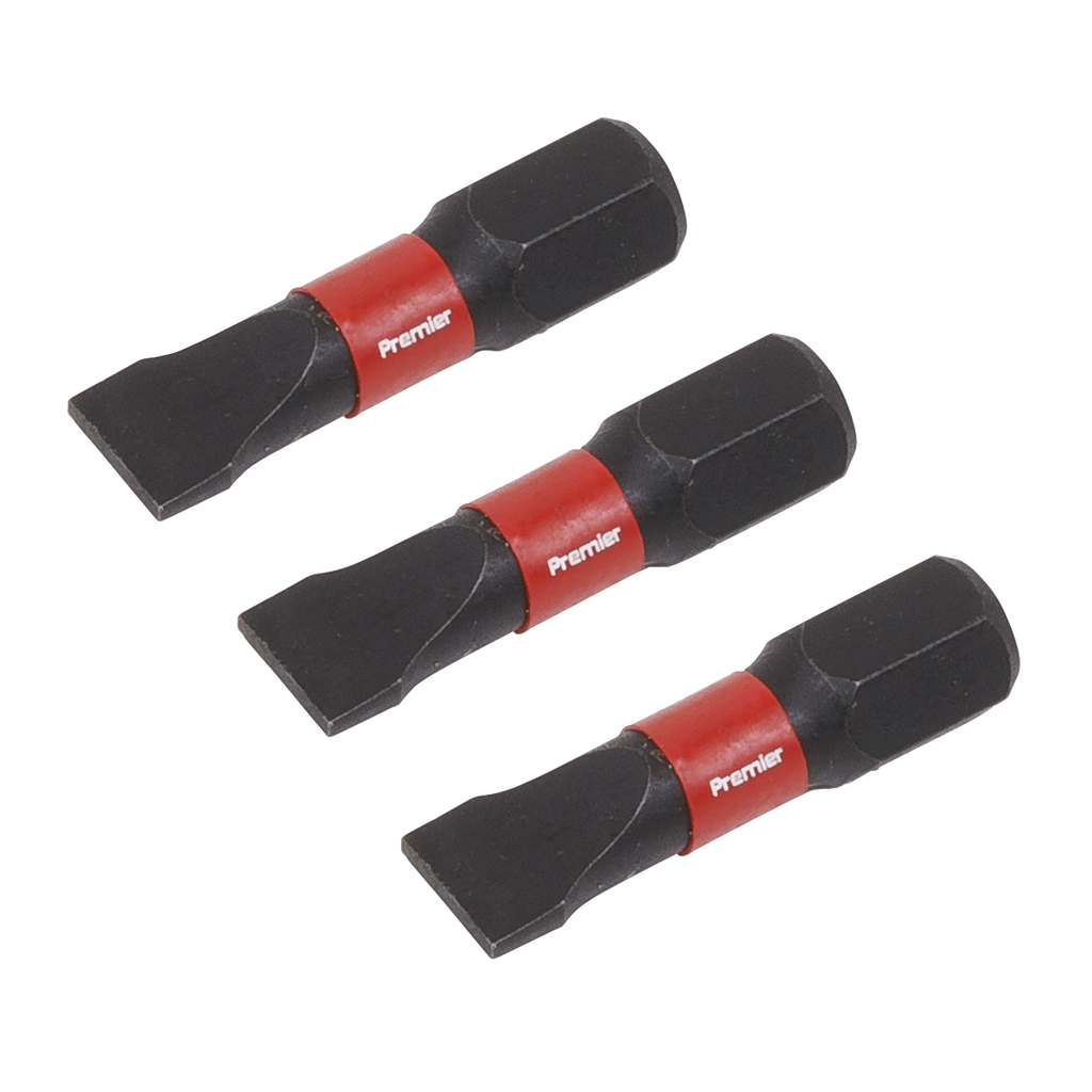 Slotted Impact Power Tool Bits 6.5 x 25mm 3pc AK8203