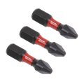Pozi Impact Power Tool Bits #2 x 25mm 3pc AK8208