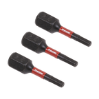Hex Impact Power Tool Bits 2.5 x 25mm 3pc AK8210