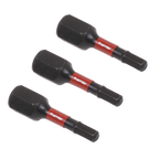 Hex Impact Power Tool Bits 3 x 25mm 3pc AK8211