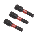 Hex Impact Power Tool Bits 4 x 25mm 3pc AK8212