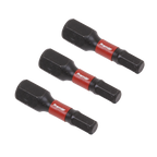Hex Impact Power Tool Bits 4 x 25mm 3pc AK8212