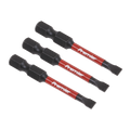 Slotted Impact Power Tool Bits 4.5 x 50mm 3pc AK8226