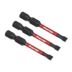 Slotted Impact Power Tool Bits 4.5 x 50mm 3pc AK8226