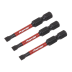 Slotted Impact Power Tool Bits 4.5 x 50mm 3pc AK8226